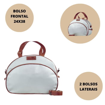 BOLSA MATERNIDADE LUXO GELO E MARROM