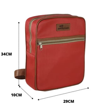 Kit maternidade 1 mochila + 1 Bolsa  Premium Vermelho e marrom