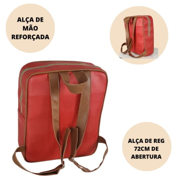 Kit maternidade 1 mochila + 1 Bolsa  Premium Vermelho e marrom