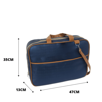 Kit bolsas maternidade clássica azul acetinado- 3 peças 