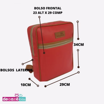 Kit Bolsas Maternidade Vermelho e Marrom Premium- 4 peças