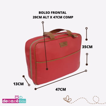 Kit Bolsas Maternidade Vermelho e Marrom Premium- 4 peças