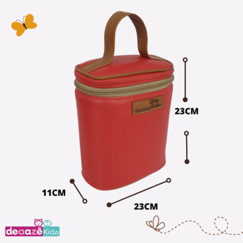 Kit Bolsas Maternidade Vermelho e Marrom Premium- 4 peças