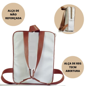 Mochila Maternidade Luxo Gelo e Marrom